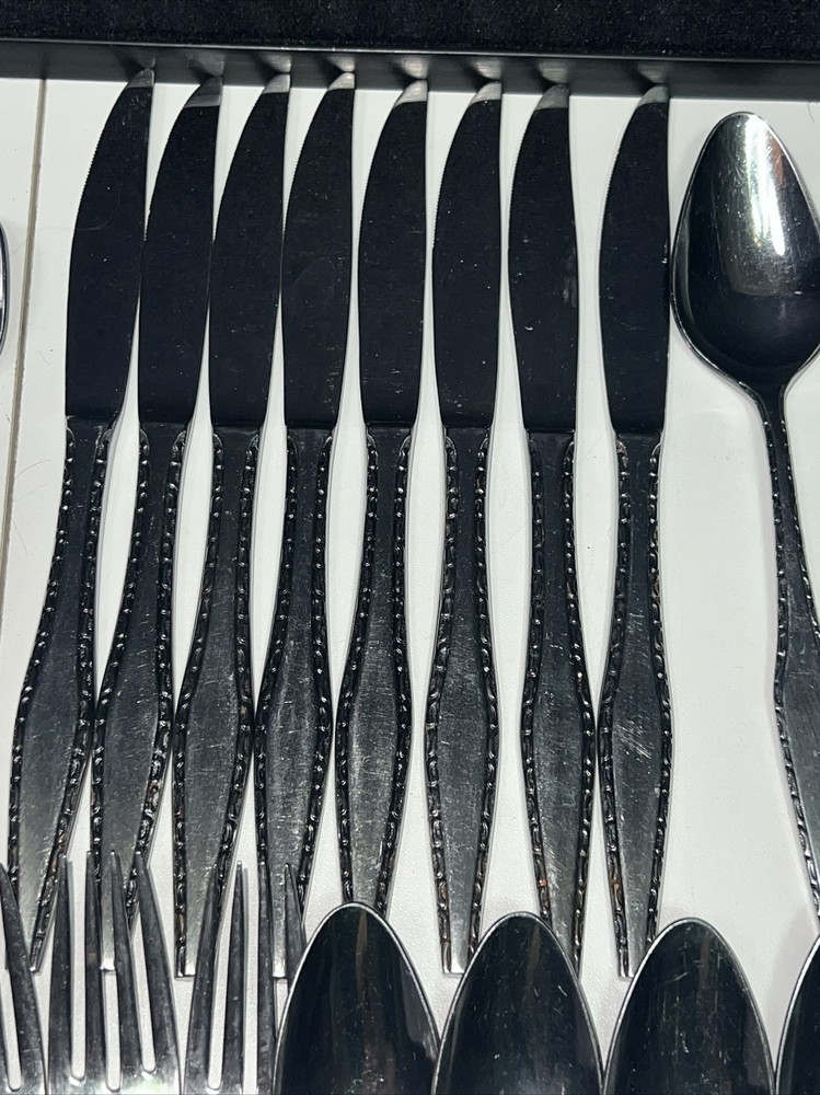 Vintage MCM Regent Stainless Japan Flatware Angular Edged Geometric Lot