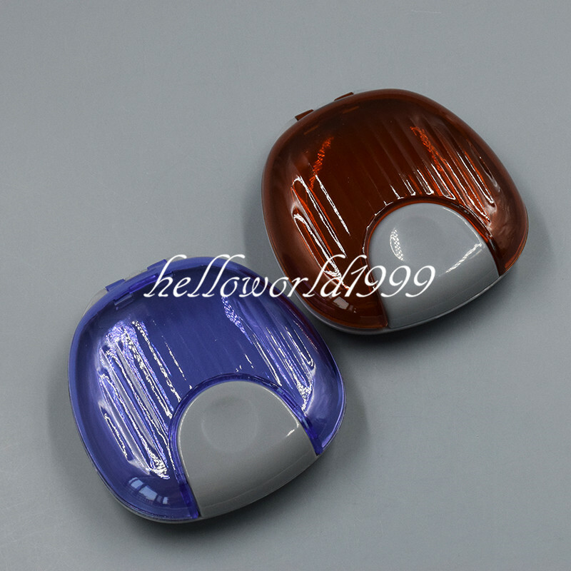 Brown/Blue Orthodontic Dental Invisible Braces Aligner Retainer Case Box Denture