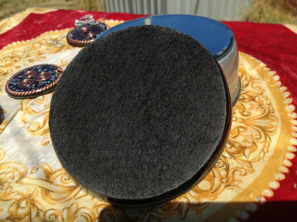 Tensor Ring, Triskelion, Shungite & Opal Orgone Water Structuring Coaster.