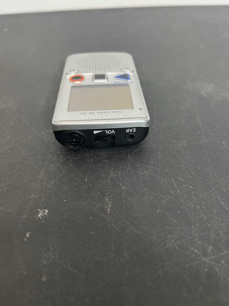 Olympus Note Corder DP-201 Digital Handheld Voice Recorder Player Tested Works