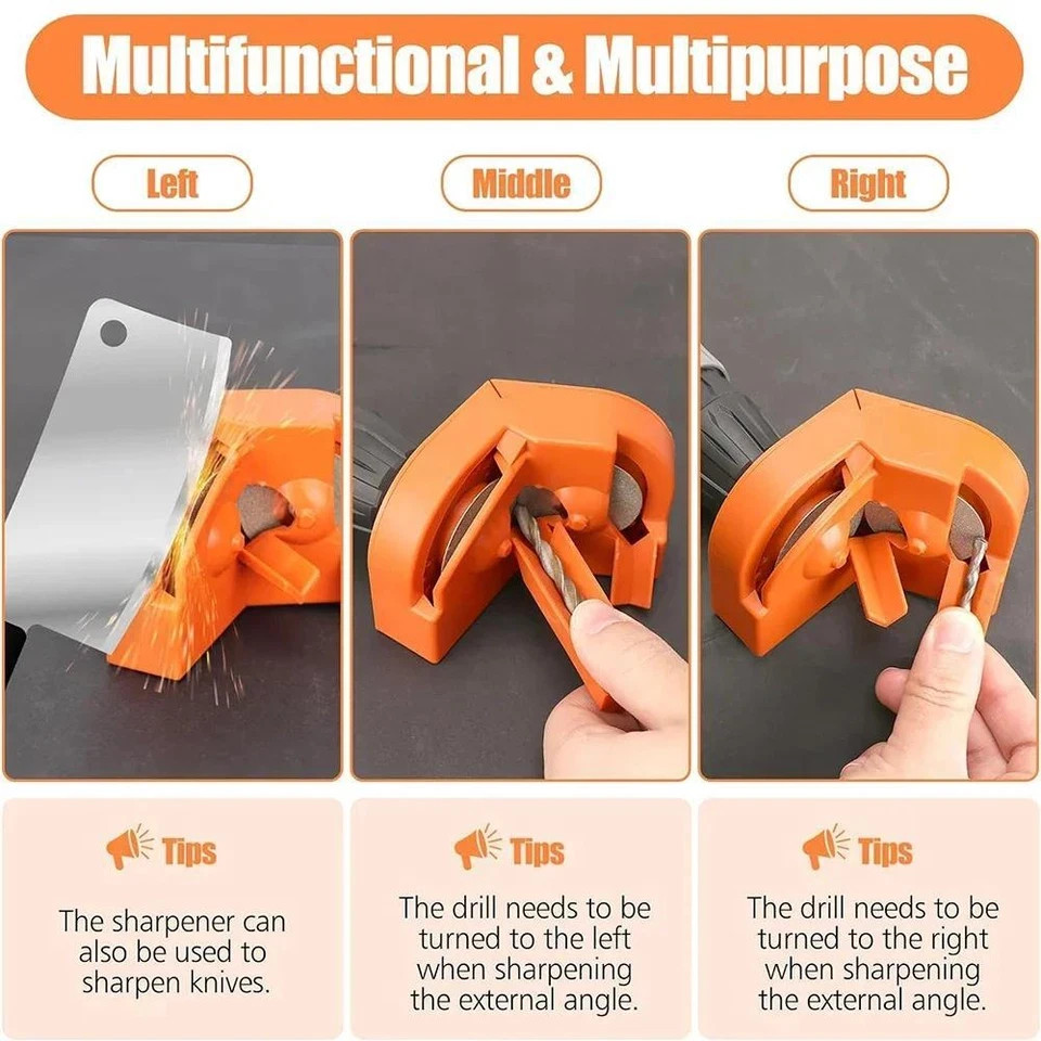 Electric Drill Bit Sharpener Multifunction Scissor Knife Drill Sharpening Tool
