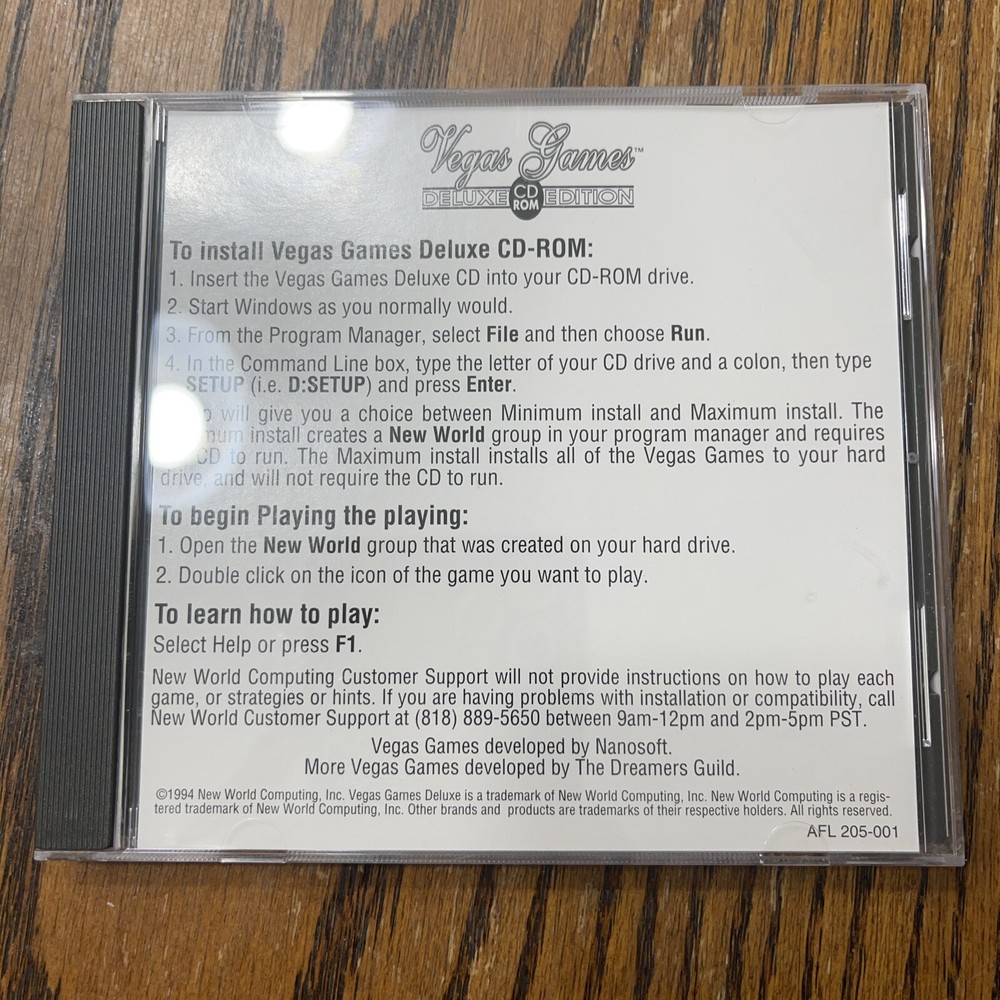 Vegas Games: Deluxe Edition (CD-ROM, 1994, New World Computing, Disc Only)