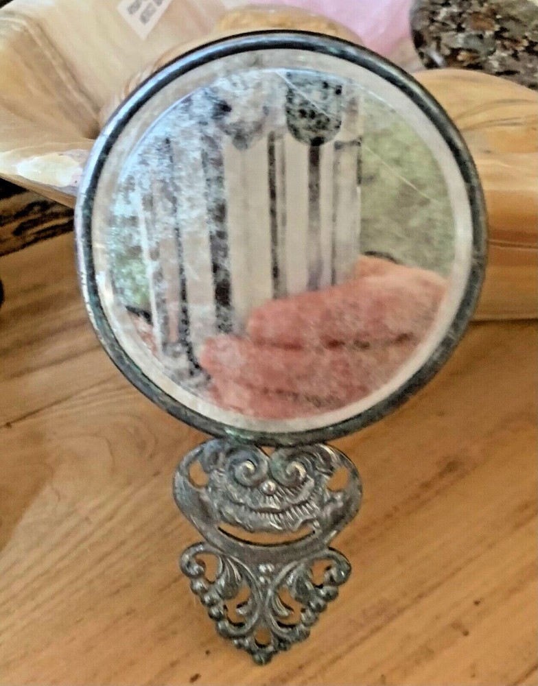 Vintage Pocket Mirror Denmark Farm Scene