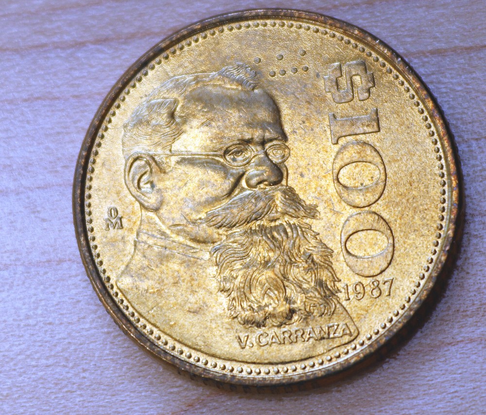 1987 Mexico 100 Pesos Venustiano Carranza Unc.
