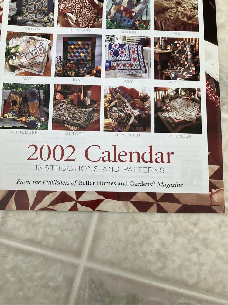 American Patchwork & Quilting 2002 Calendar Instructions and Pattern Only