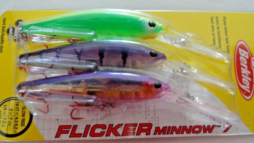 Berkley Flicker MINNOW Crankbait #7 (Select Color) 3-PACK