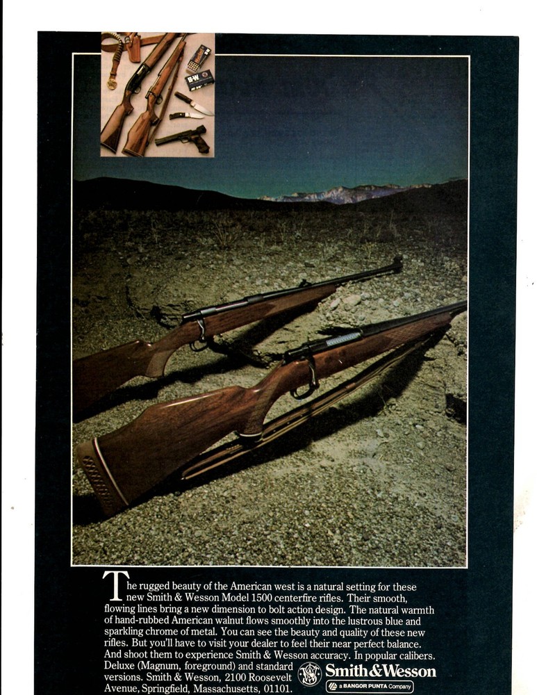1979 Print Ad  Smith & Wesson Model 1500 Centerfire Rifles Bolt Action Design
