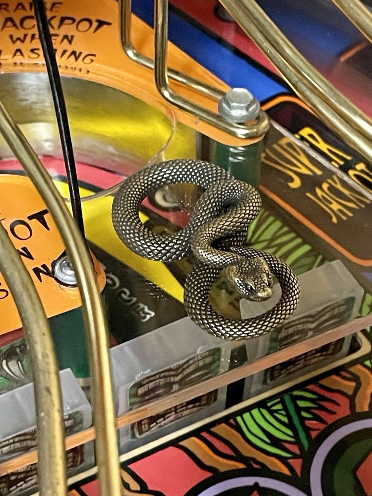 Indiana Jones Pinball Machine Snake Mod (SOLID BRASS!!)