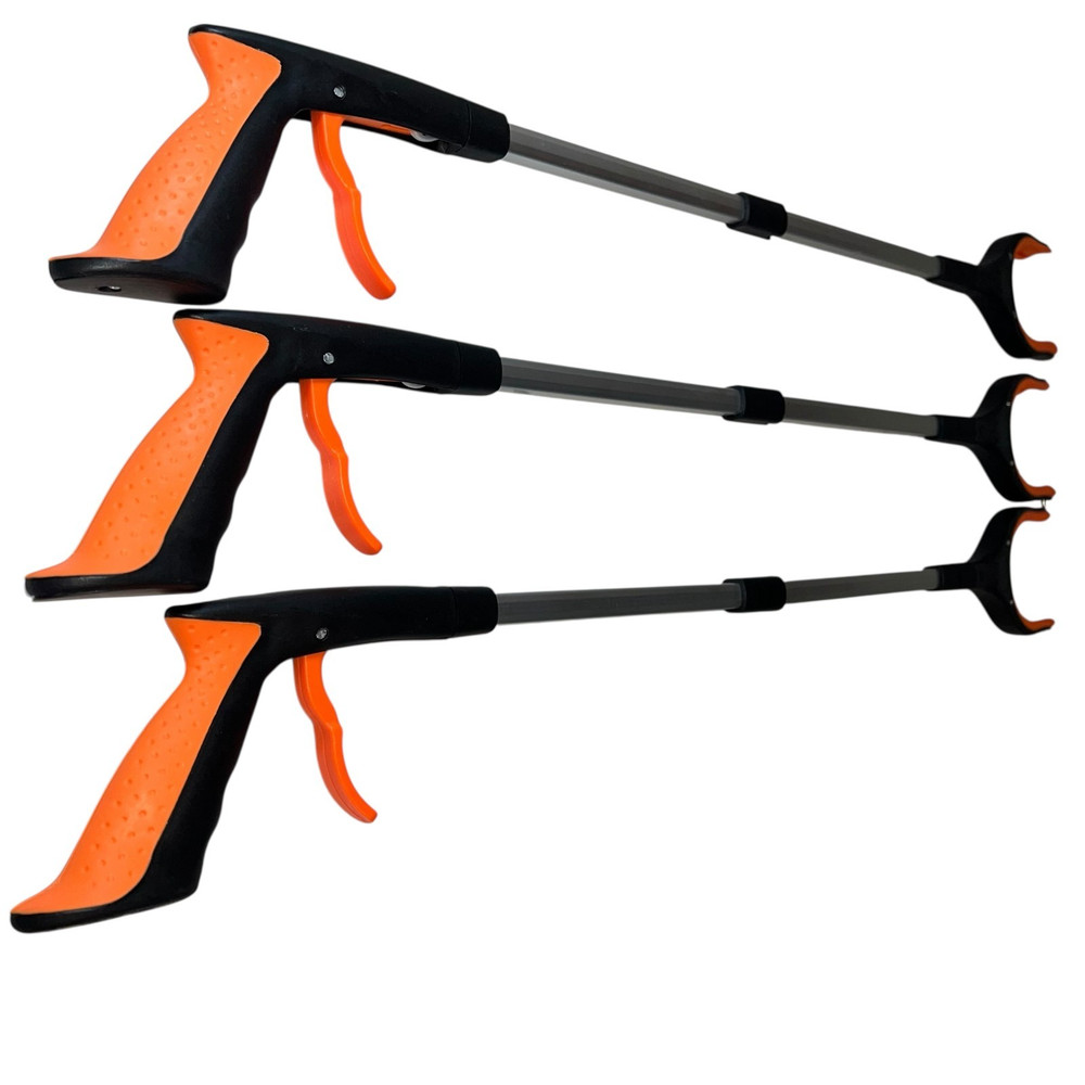 32" Foldable Reacher Grabber Tool - 3 Pack - Pick Up Trash Claw Arm