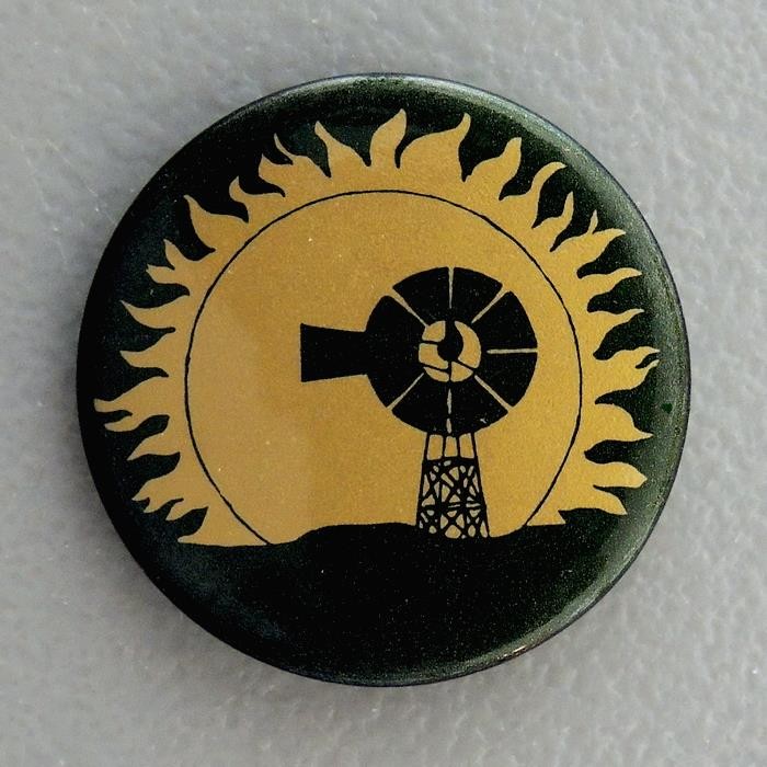 Solar Wind Power Windmill Clean Energy Environmental Pinback Button