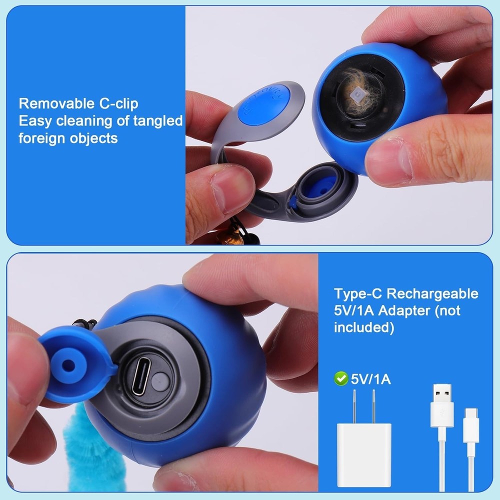 Interactive Cat Toy Ball - Automatic Interactive Cat Toys for Indoor Cats with 3