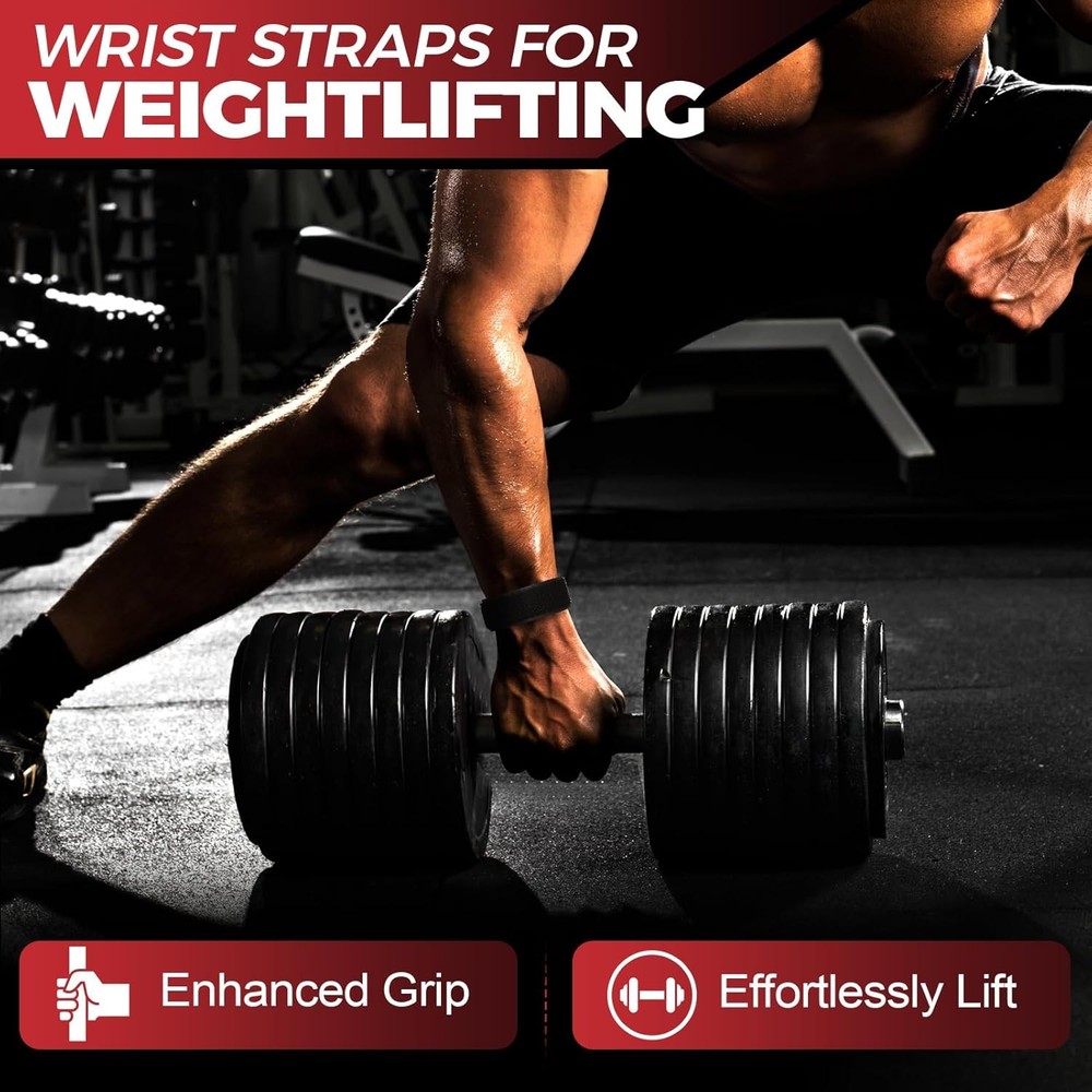Power Hooks Wrist Straps Weight Lifting Grip Support for Deadlift Pull Ups