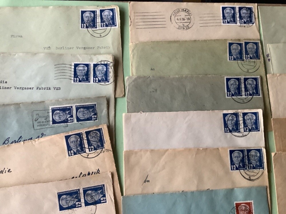 German Democratic Republic 22 postal stamps covers Ref A1671