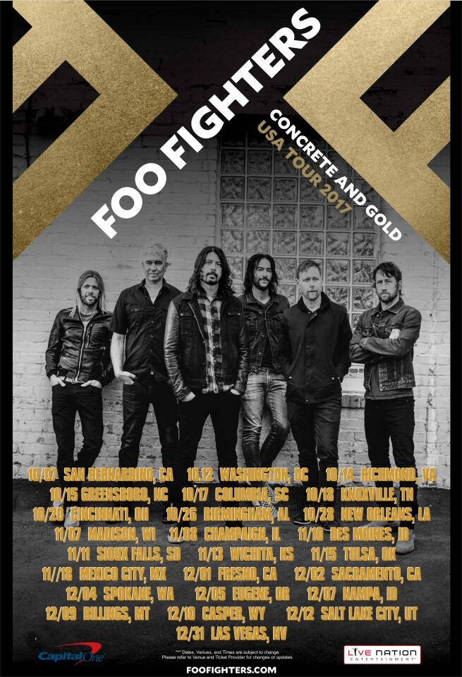 Foo Fighters CONCERT POSTER  2017