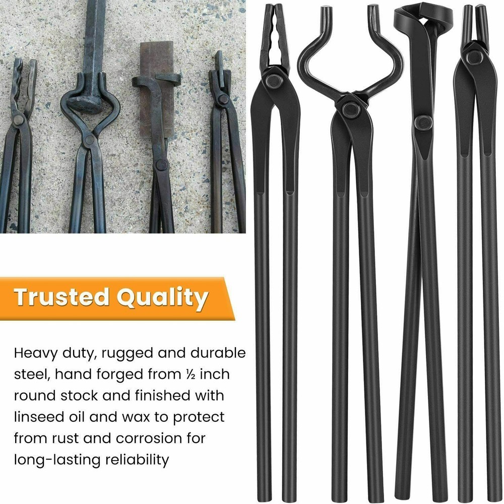 Knife Making Tongs Set Blacksmiths’ Hammer 1.5KG Assembled Blacksmith Forge Vise