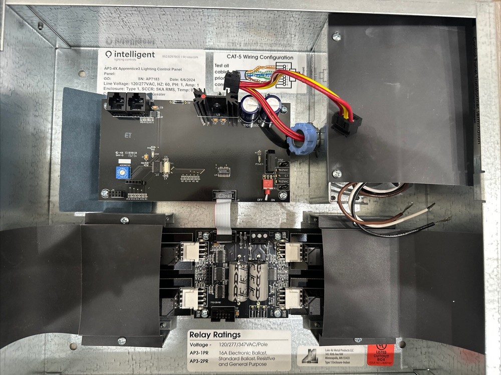 ⚡️Intelligent AP3-4X Apprentice3 Lighting Control Panel 120/277 1-Phase 1Amp⚡️