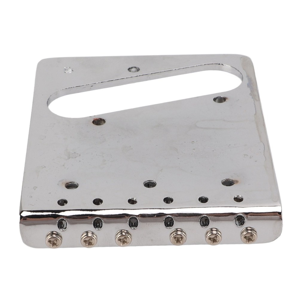 L Shape Guitar Bridge Replacement 6 Saddle Fixing String Pull Plate For TL E CHU