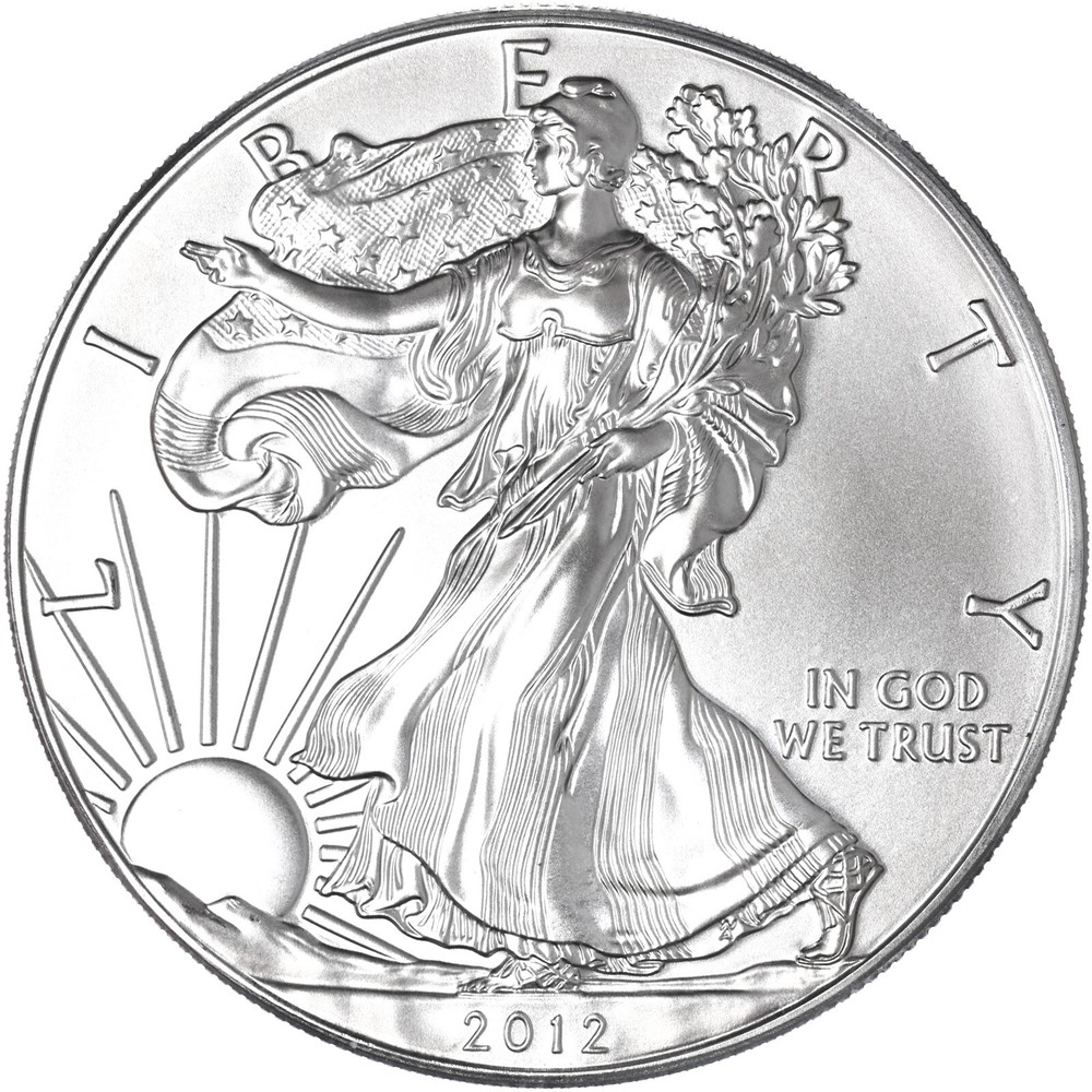 2012 American Silver Eagle 1 Oz Gem Brilliant Uncirculated Coin