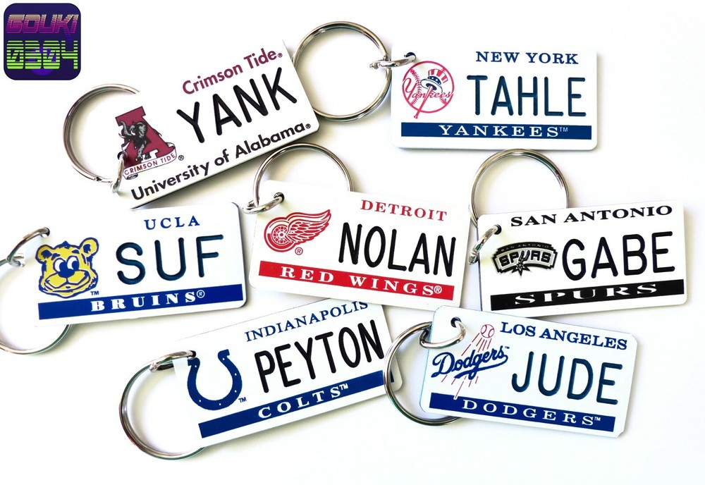 Personalized Green Bay Packers Keychain Plate Tag - Any Name - Engraved NFL