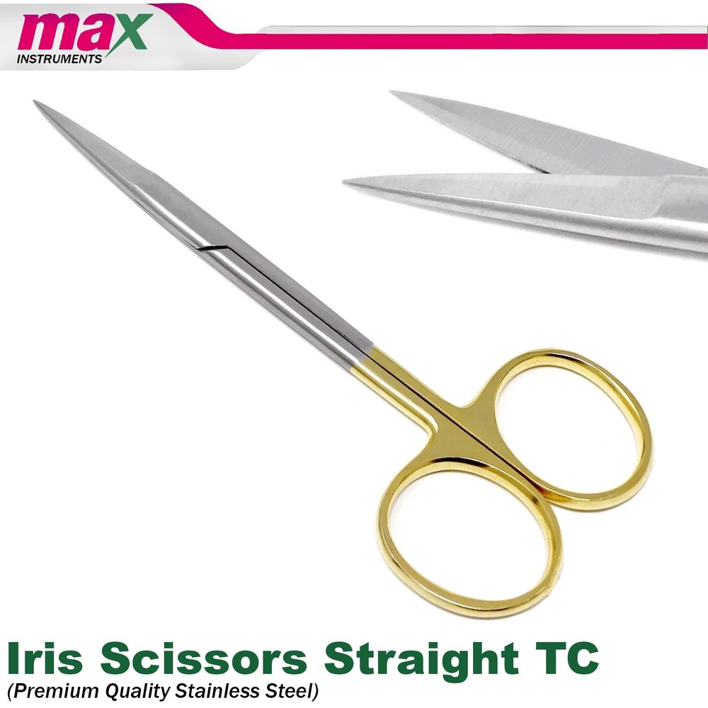 NEW GERMAN TC Iris Scissors 4.5" Straight Surgical Dental Surgery Instruments