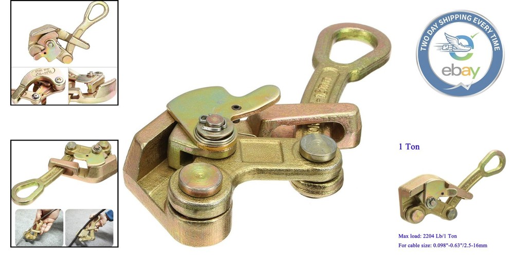 Versatile Cable Puller Grip for Steel Cables - For Professionals, 1 Ton Limit
