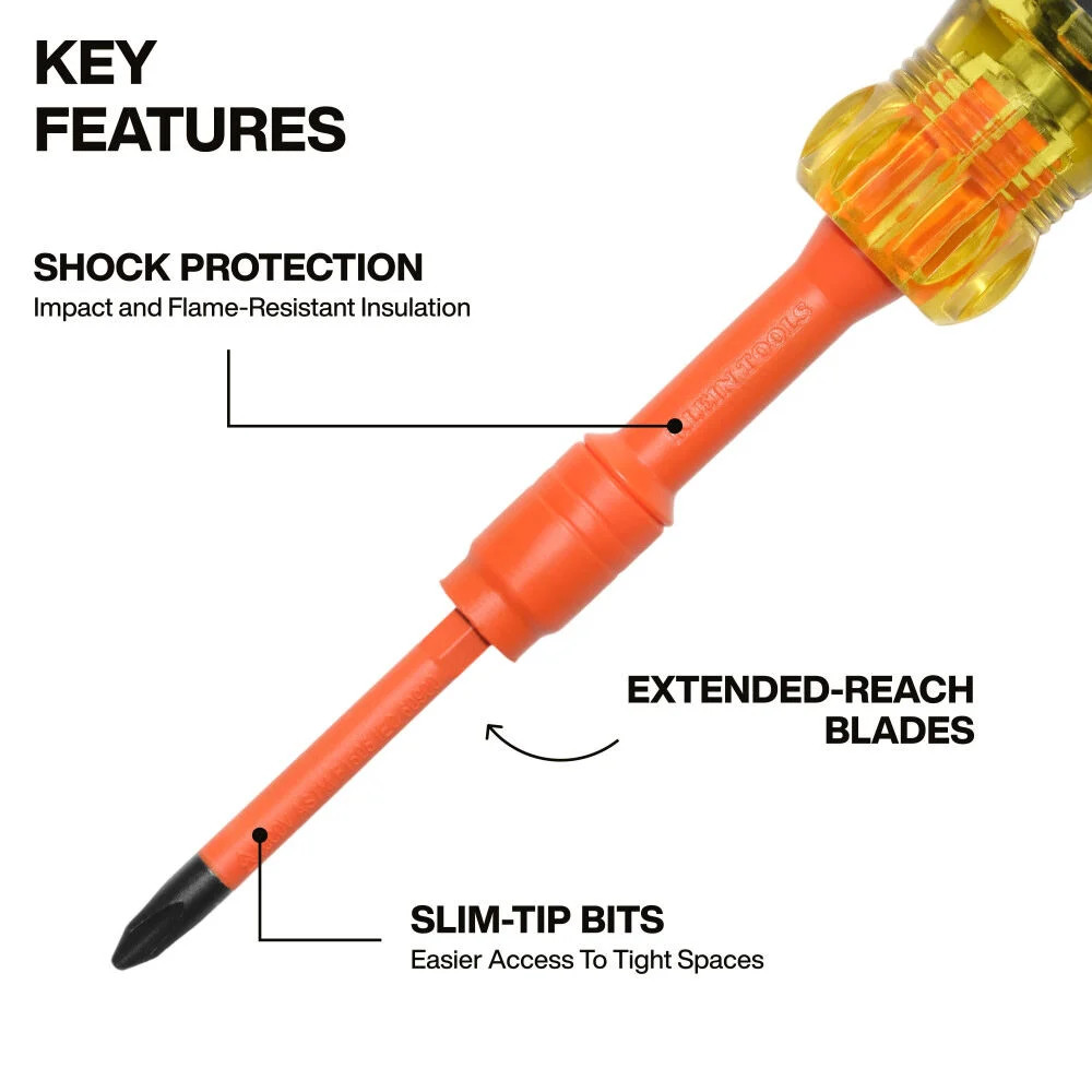 Klein Tools 6 In 1 Insulated Auto Lock Screwdriver