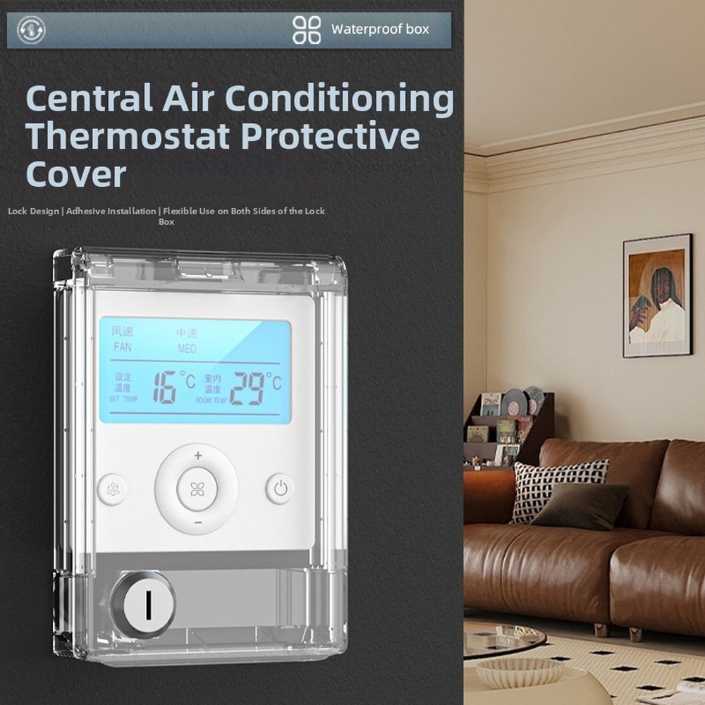 86 Type Air Conditioner Switch Cover Panel with Lock Waterproof Design
