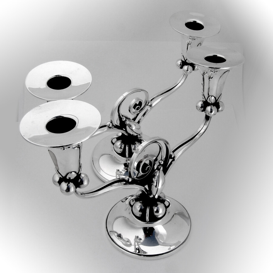 Spring Glory Candelabra Pair La Paglia Sterling Silver 1940
