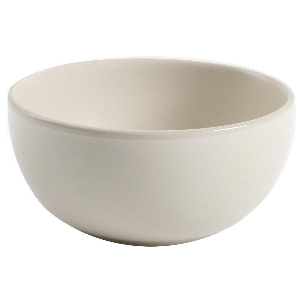 12-Piece Dinnerware Set Kitchen Table Serving Plates Bowls Stoneware Cream Beige