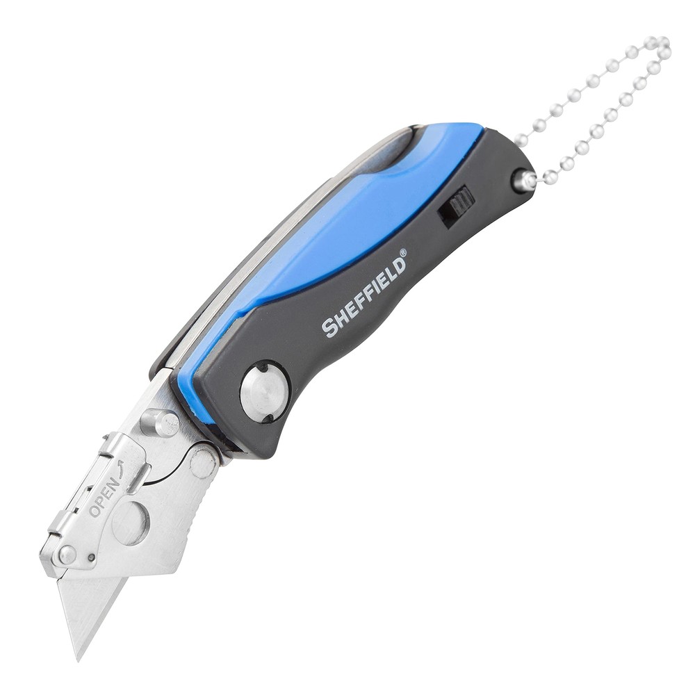 Sheffield 12125 Mini Folding Utility Knife Includes 6 Mini Blades Lightweight