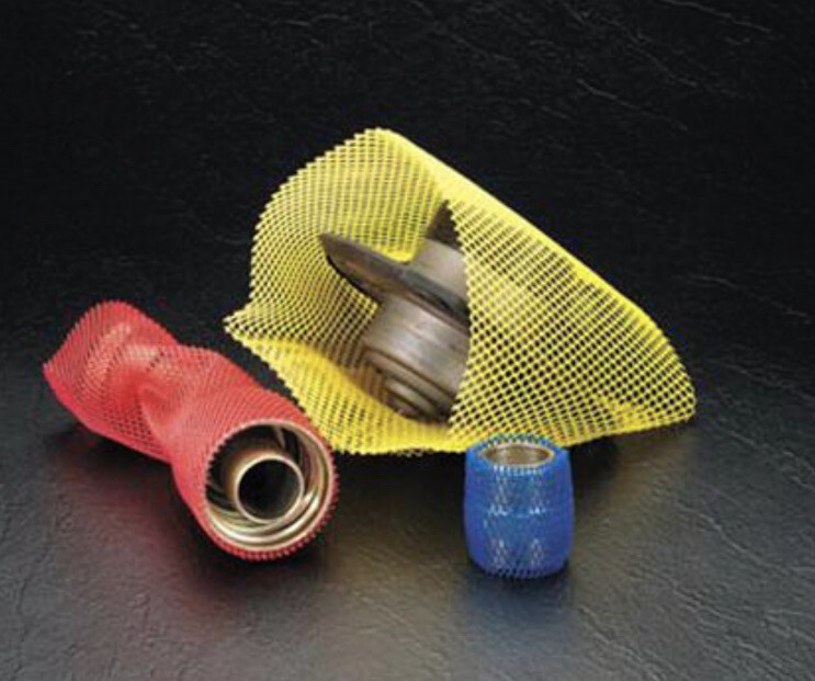 30’ RED Plastic Web Mesh Sleeve Stretchable Protective Netting Caplugs SW-10