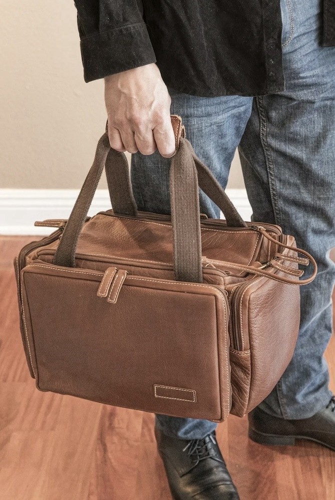 100% Buffalo Leather Hunting/shooting Range Bag
