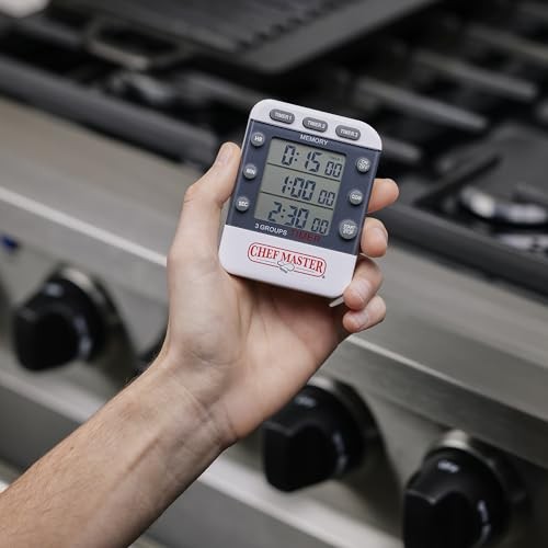 3-Channel Digital Timer by , Triple Channel Count Up/Down Kitchen Digital Small