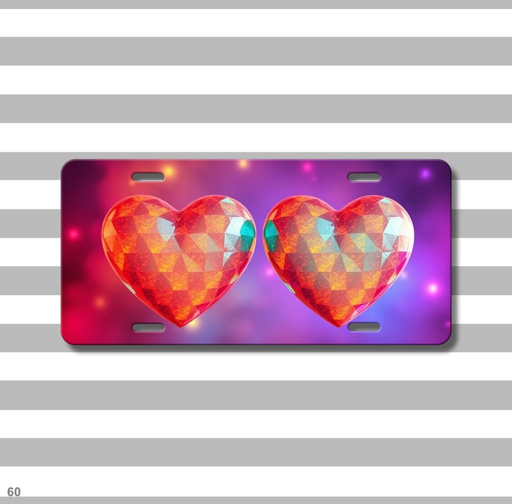 Beautiful Hearts License Plate Custom Car Tag Unique Gift