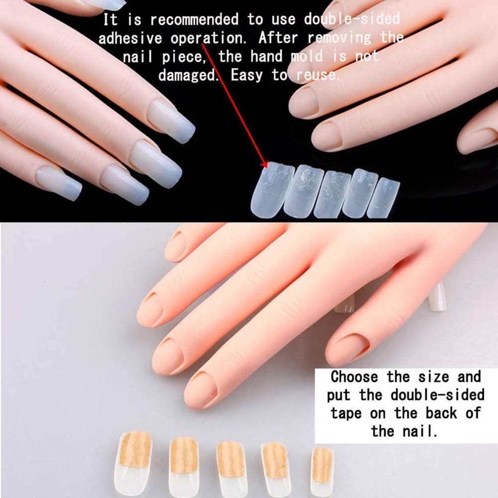 Practice Hand for Acrylic Nails,Mannequin Hands Nails Practice,Nail Art...