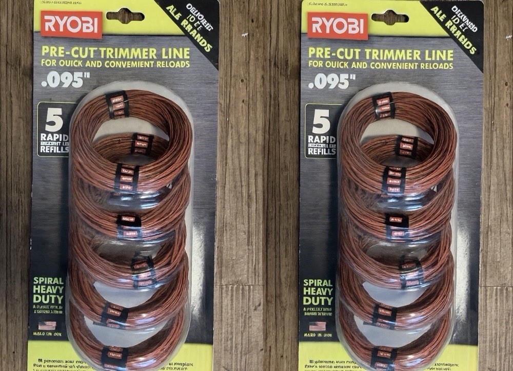 Ryobi 0.095" x 16' Pre-Cut String Trimmer Line 5-Pack  AC04149~ 2 Pack