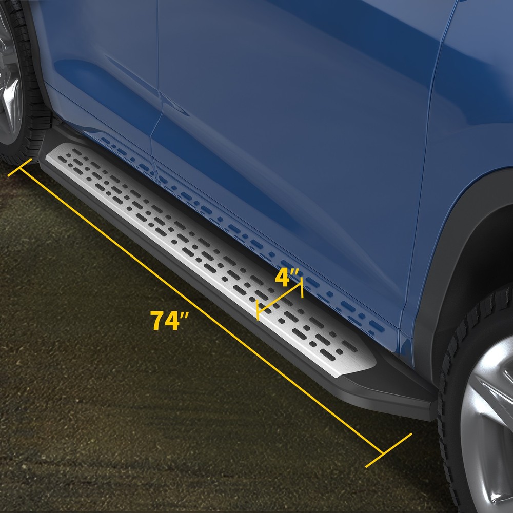 Running Boards for 2014-2019 TOYOTA HIGHLANDER Aluminum Rectangular Side Bars