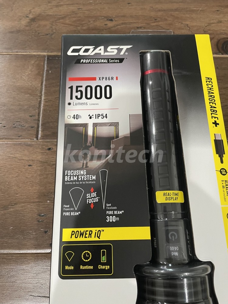 Coast XP86R 15000 Lumens LED Rechargeable Flashlight