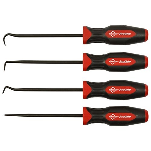 Mayhew Tools 13094 4-Piece Progrip Hook & Pick Set