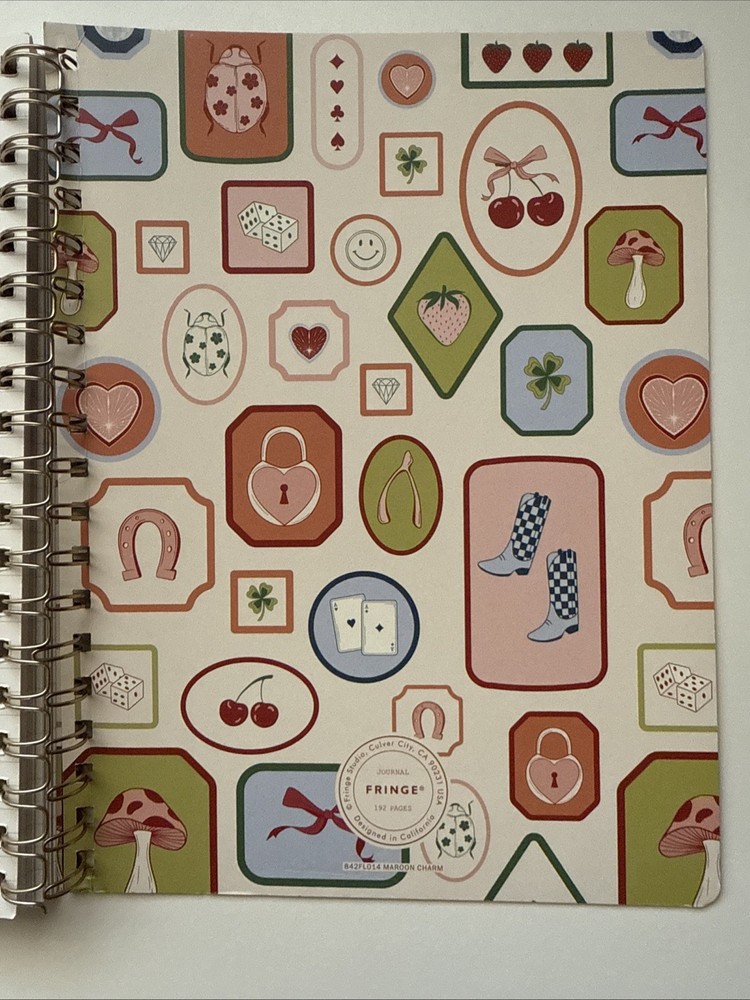 Fringe Notebook Maroon Charm Quality Paper Made In Korea