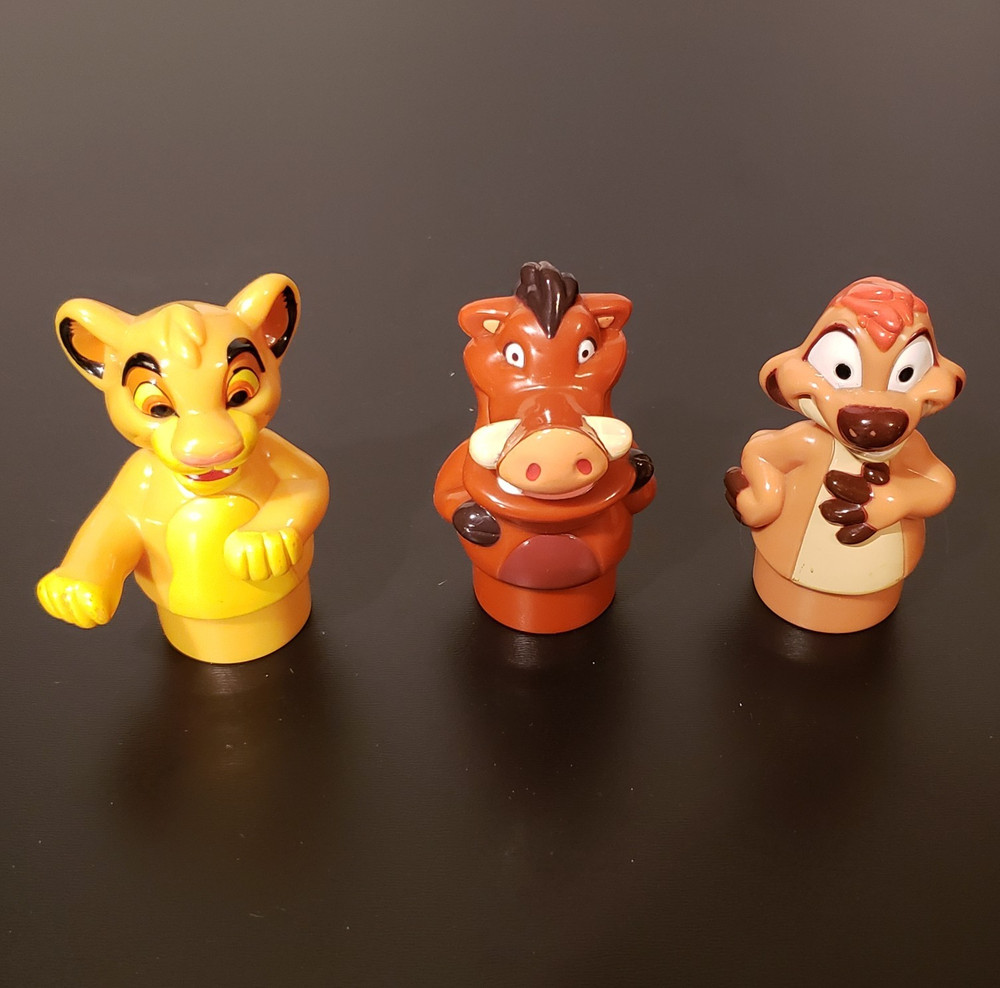 Mega Bloks Block Buddies Disney Lion King 3" Figures  - Simba,  Pumbaa, Timon