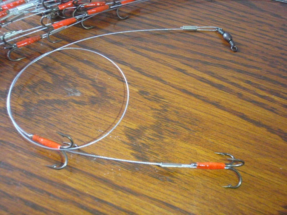 Classic pike snap tackle rigs - 20lb wire, size 6 hooks