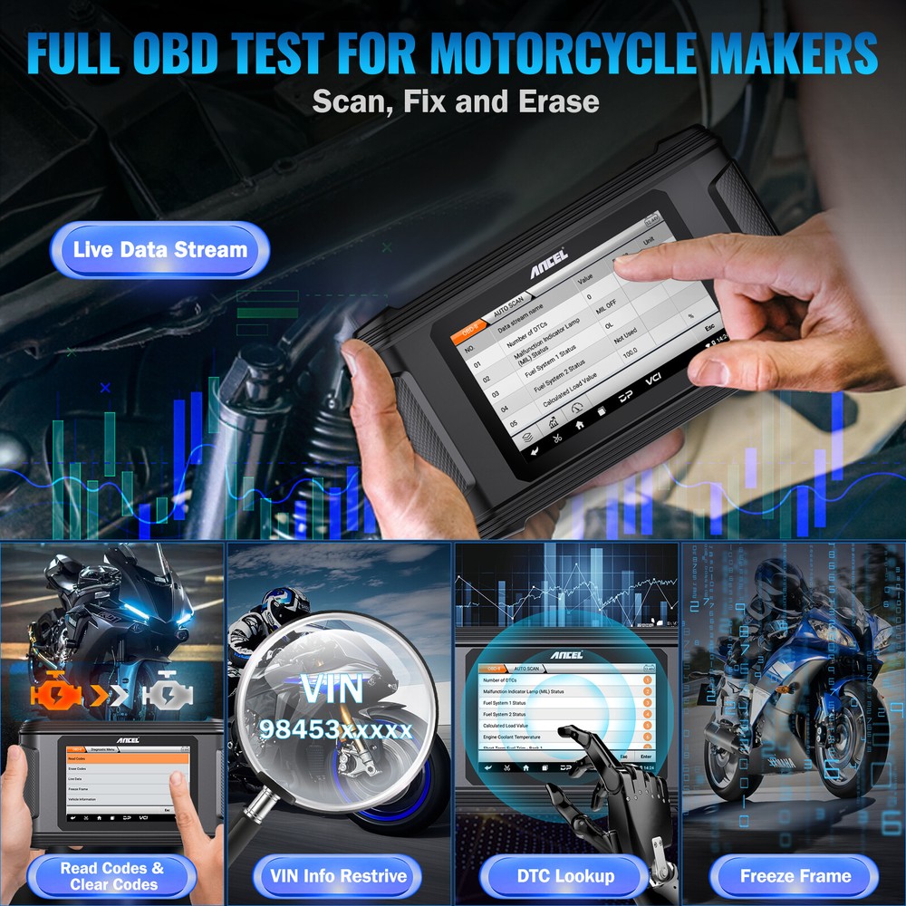 Snowmobiles ATV Motorcycle Diagnostic Tool OBD2 Scanner ECU Coding & programming