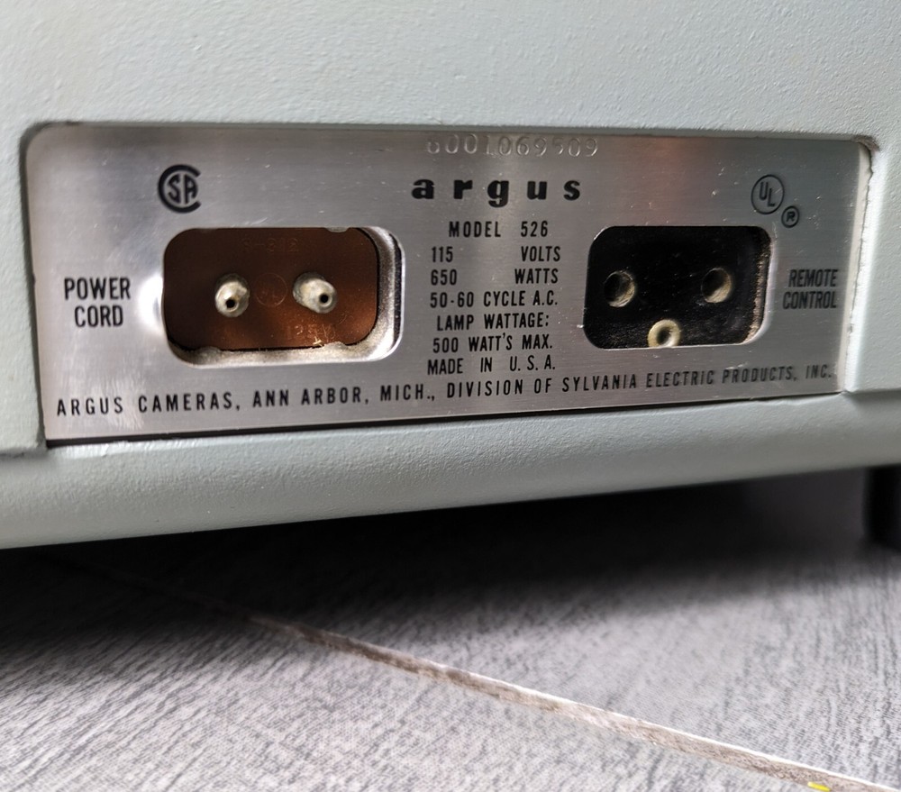 Vintage Argus President (526) Slide Projector (needs bulb)