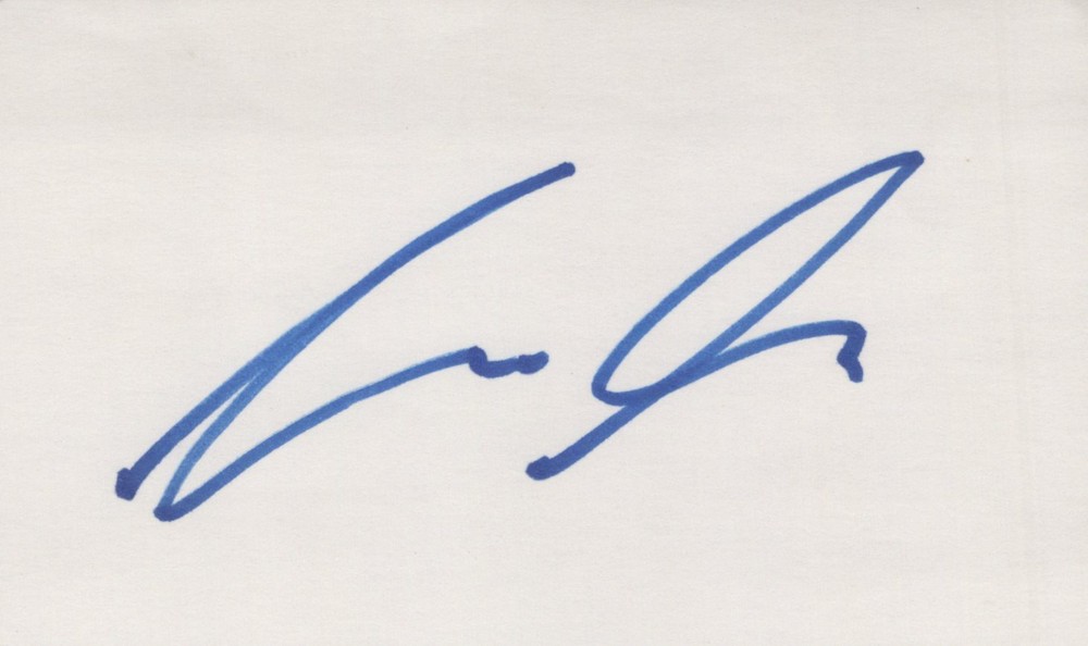 Clive Owen signed 3x5 card Vintage