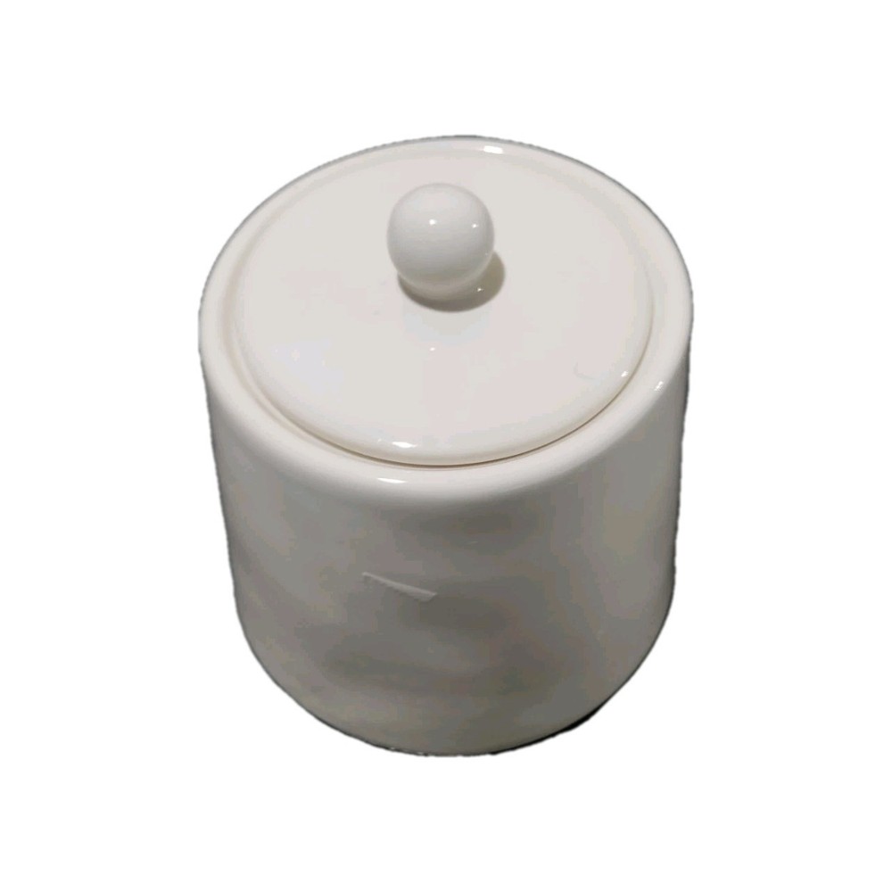 Rae Dunn Sugar Jar, White Ceramic 'Sugar' With Lid