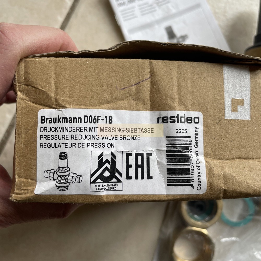 Braukmann Resideo D06F-1B Pressure Reducing Valve DN25 NEW