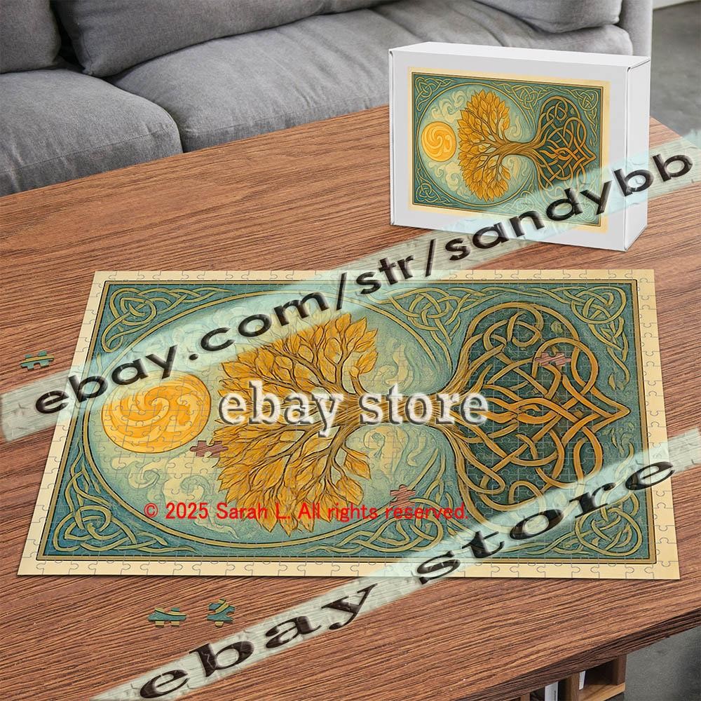 500 piece jigsaw puzzle Celtic Sun Tree life force