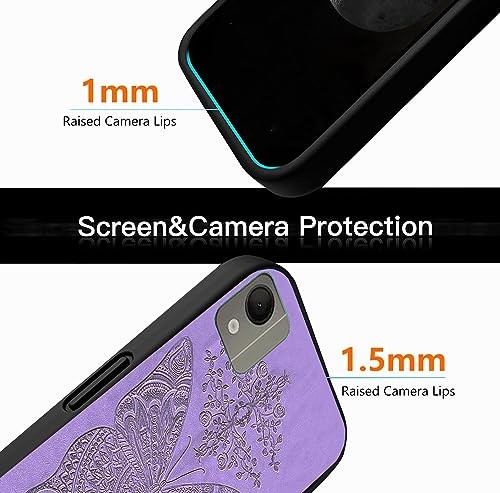 for Cricket Icon Pro 2026 Case with 2 Pack Screen Protector,Cute 3D Purple