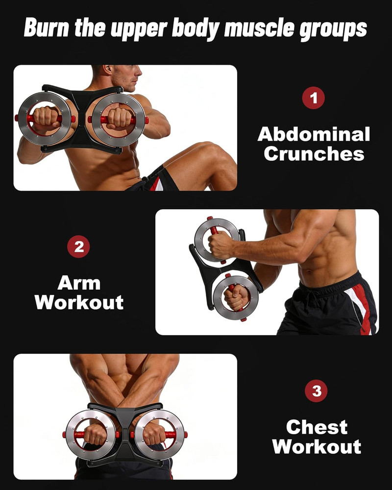 Rotating Arm Exerciser with Adjustable Resistance for Home Gym Training